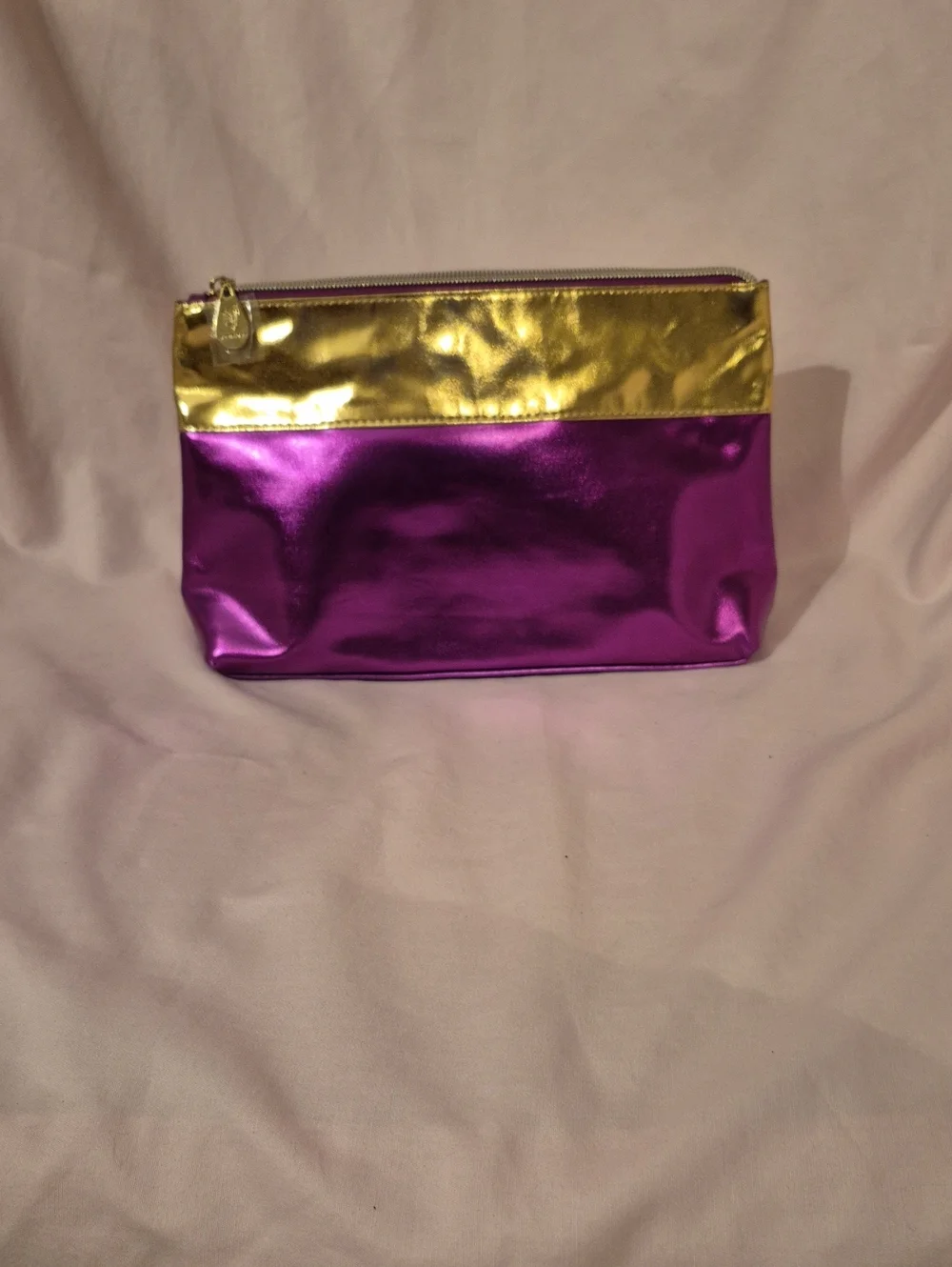 NWOT Younique Purple and Gold Cosmetic Pouch